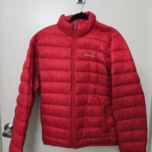 Eddie Bauer Men's Red Puffer Jacket